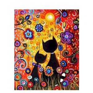 Whimsical Cat Garden Paint by Numbers Kit