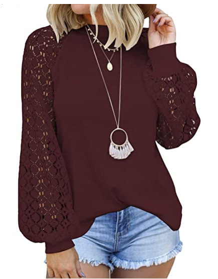 Lace Sleeve Blouse - Image 2