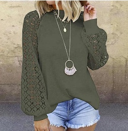 Lace Sleeve Blouse - Image 6