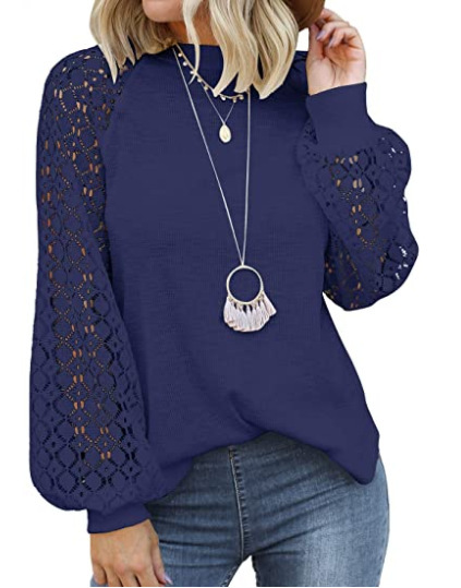 Lace Sleeve Blouse - Image 7