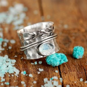 Tarnished Ring Resembling Moonstone For Women