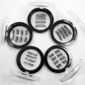 Double magnetic trimagnetic magnet false eyelash 24P full eye four sharpener magnetic eyelashes.