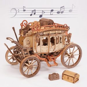Vintage Stagecoach Music Box Puzzle