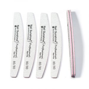 Half-moon Shaped Nail File, Gray Nail File, High-end Washable Nail File, Non-shedding Sanding Nail File.