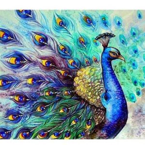 Radiant Peacock Majesty Paint by Numbers Kit