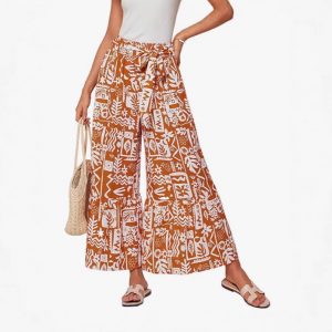 Spring Summer Bohemian Wide-Leg Pants
