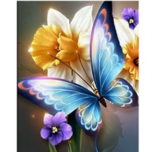 Daffodil Butterfly Diamond Painting