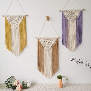 Woven Cotton Rope Tassel Tapestry