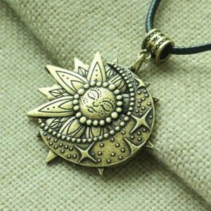 European And American New Solar And Celestial Pendants, Mandala Flower Ladies Necklace, Amulet Pendant