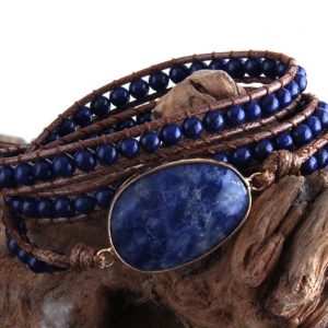 RH Fashion Handma Bohemian Jewelry Boho Bracelet Mixed Natural Stones Charm 5 Strands Wrap Bracelets Gift DropShipping