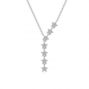 A Luxurious And Fashionable Minimalist Jewelry Pendant Necklace Featuring Top-quality Moissanite, Made Of S925 Silver Electroplated With Platinum.