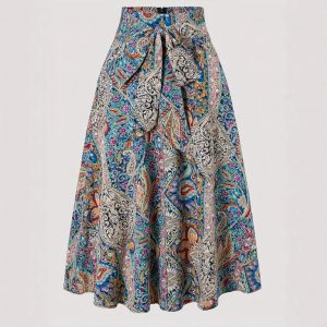 Bohemian Linen Floral Print Dress For Women
