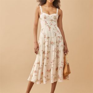 Floral Tiered Midi Dress