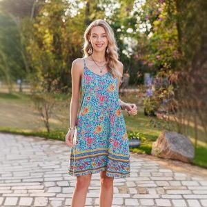 Women's Summer Sleeveless Bohemian Beach Dress
