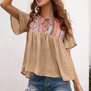 Women's Bohemian Style Neckline Cutout