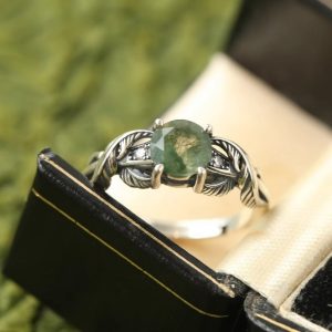 Niche Design Aquamarine Agate Ring For Women