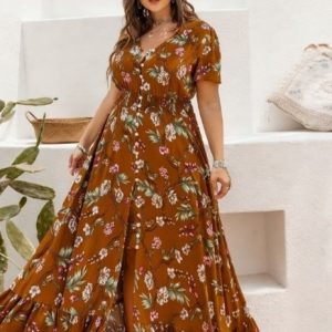 Bohemian Style Printed Dress For Women