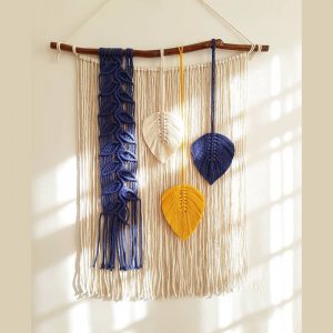 Handwoven Colorful Feather Tassel Tapestry