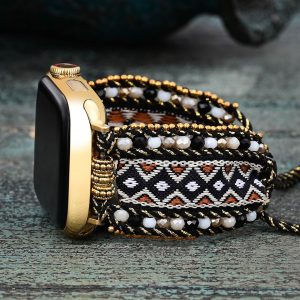 Nylon Webbing Crystal Hand-braided Watch Strap