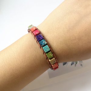 Fashion Simple Bohemian Stone Woven Bracelet