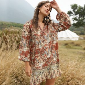 Women's Bohemian Positioning Flower Top