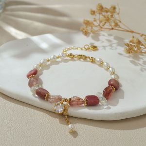 Natural Freshwater Pearl Bracelet Minimalist And Elegant Versatile Zircon Design