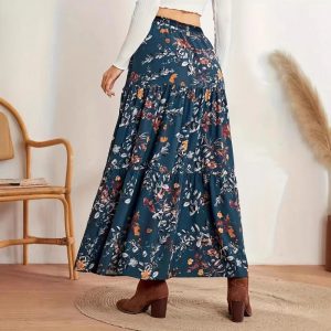 Printed Casual All-match Bohemian Skirt