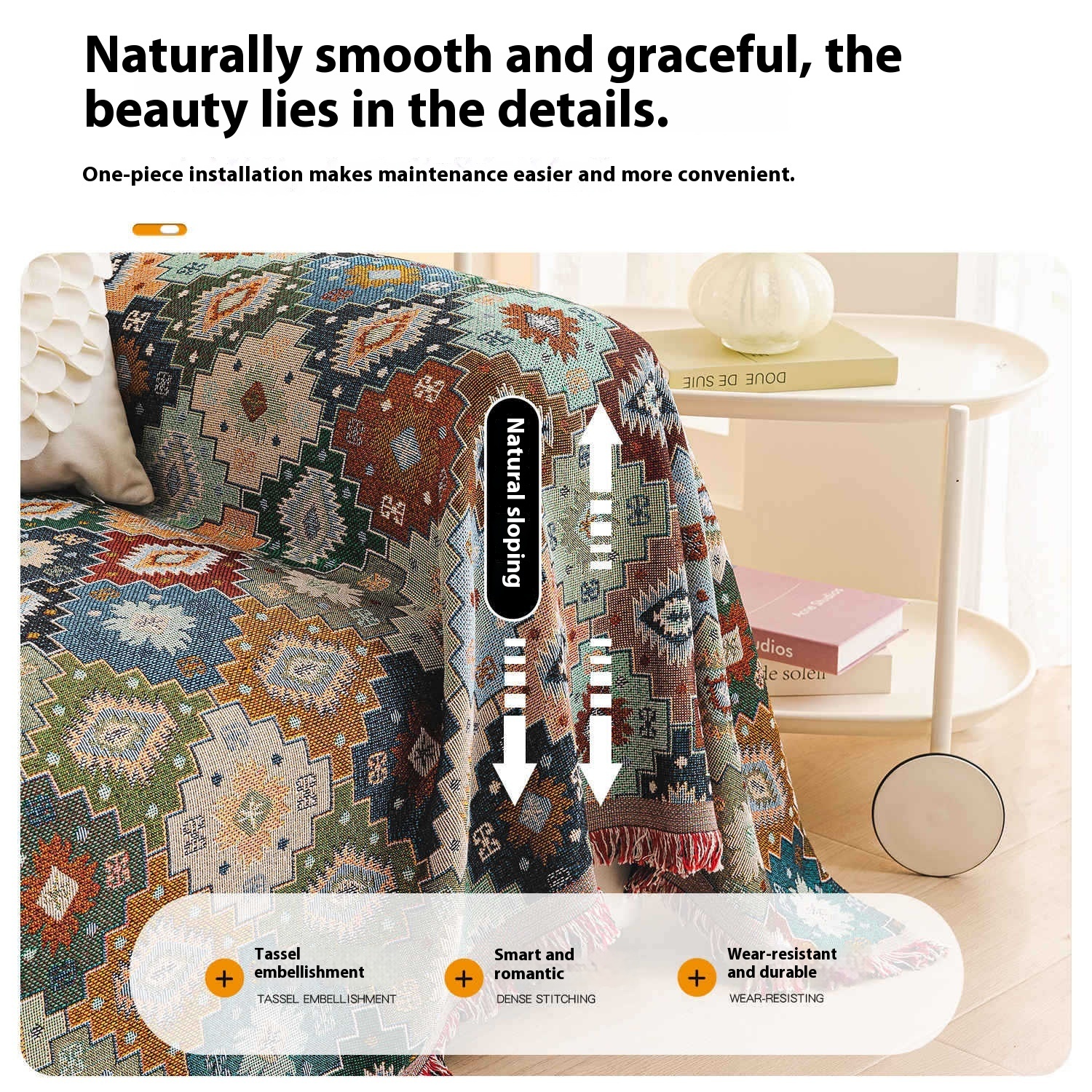 Bohemian Sofa Towel Ethnic Cloth Universal Cover Cover - Image 5