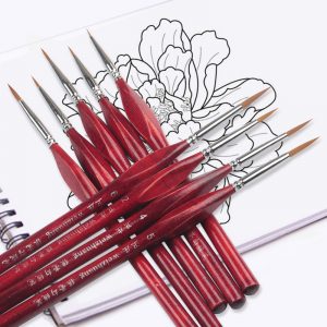 6Pcs Extra Fine Paint By Numbers Paint Brush Set