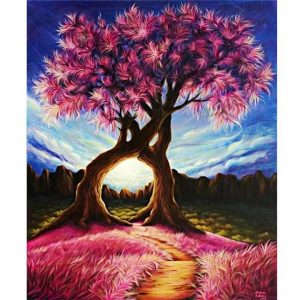 Pink Tree Diamond Painting Kit