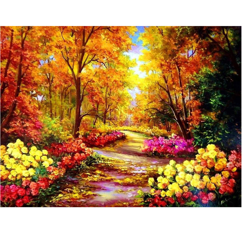 Autumn Garden Path Diamond Painting Kit - Image 4
