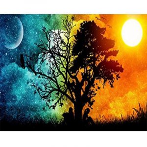 Day and Night Landscape Diamond Painting Kit