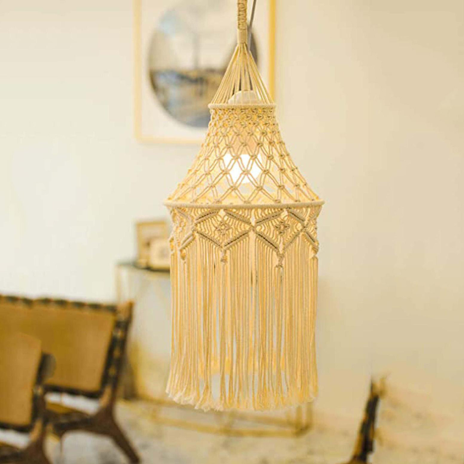 Bohemian Style Hand-woven Lampshade Tapestry - Image 4