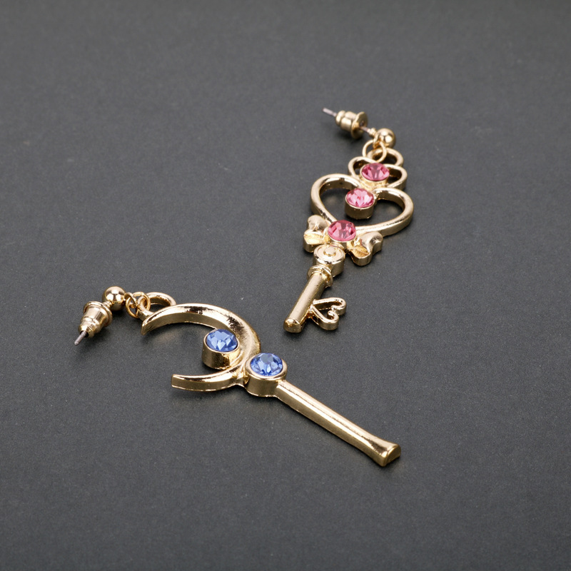 Love Stud Earrings Long Asymmetrical Earrings - Image 5