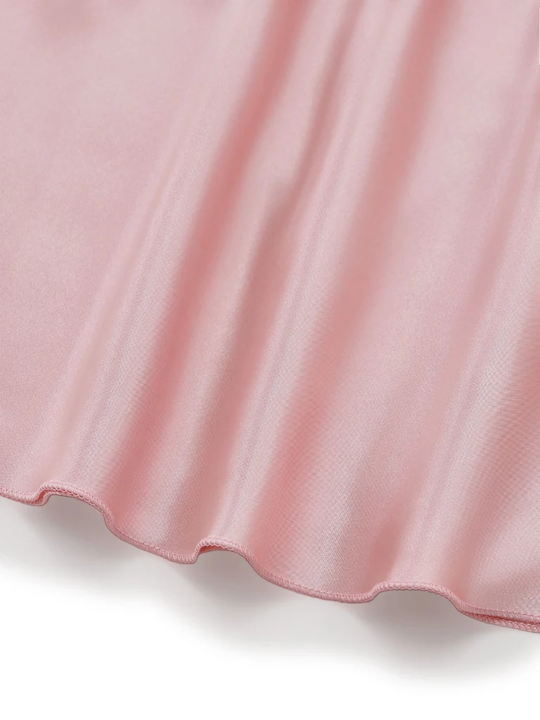 Lace Trim Satin Cami Pajama Set - Image 2