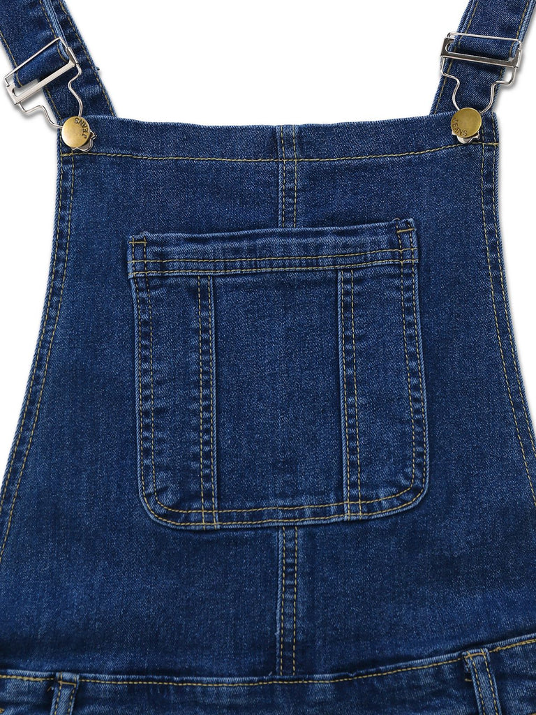 Stretch Denim Overall Romper - Image 4