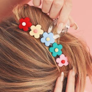 Multicolour Flowers Cute Hair Claw Clip