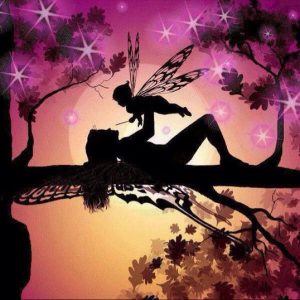 Fairy & Baby Silhouette Diamond Painting Kit