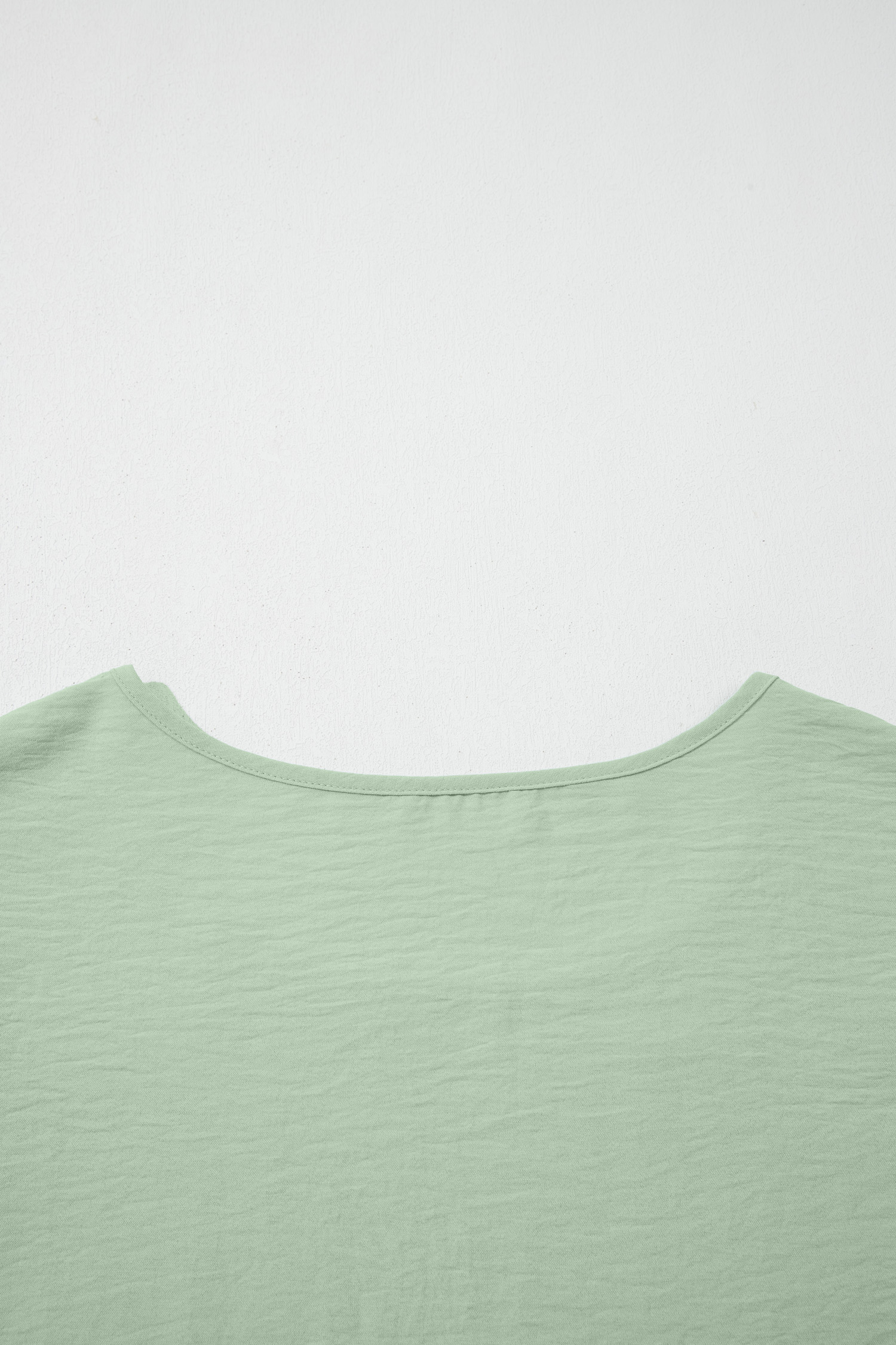 Clearly Aqua Plus Size Crew Neck Ruffle Sleeve Top - Image 8