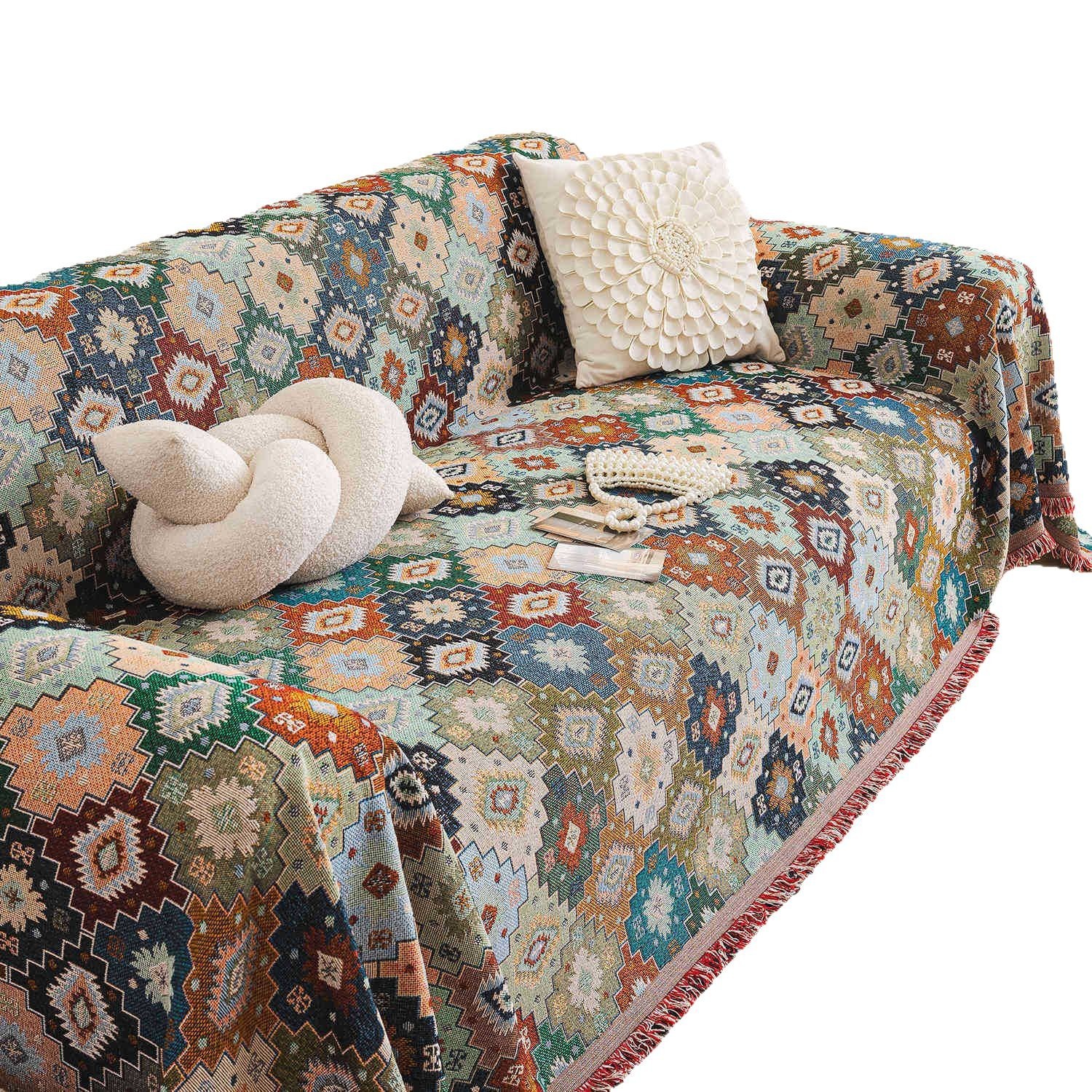 Bohemian Sofa Towel Ethnic Cloth Universal Cover Cover - Image 6