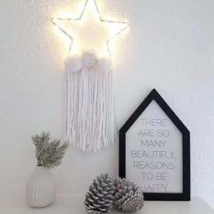 LED five-pointed star tapestry