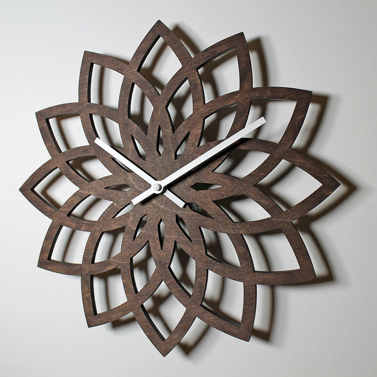 Face Wall Log Hanging Watch Quartz Clock - Image 3