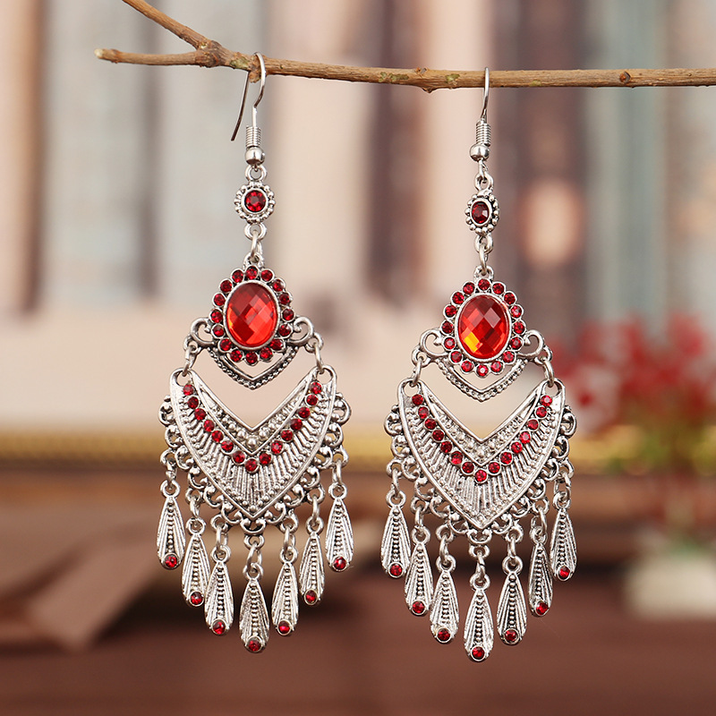 Multi-layered diamond vintage earrings - Image 5