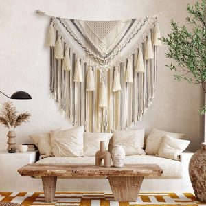 Bohemian Lace Wall Hanging Decorative Panel Handmade