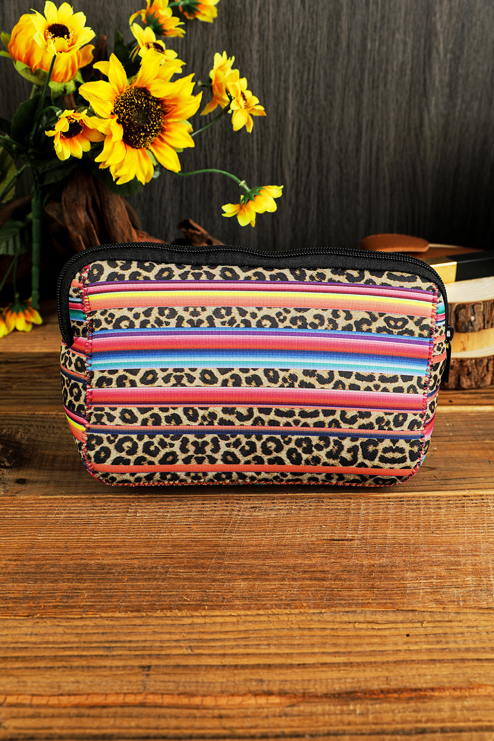Multicolor Serape Leopard Make up Storage Bag 14*19CM - Image 2