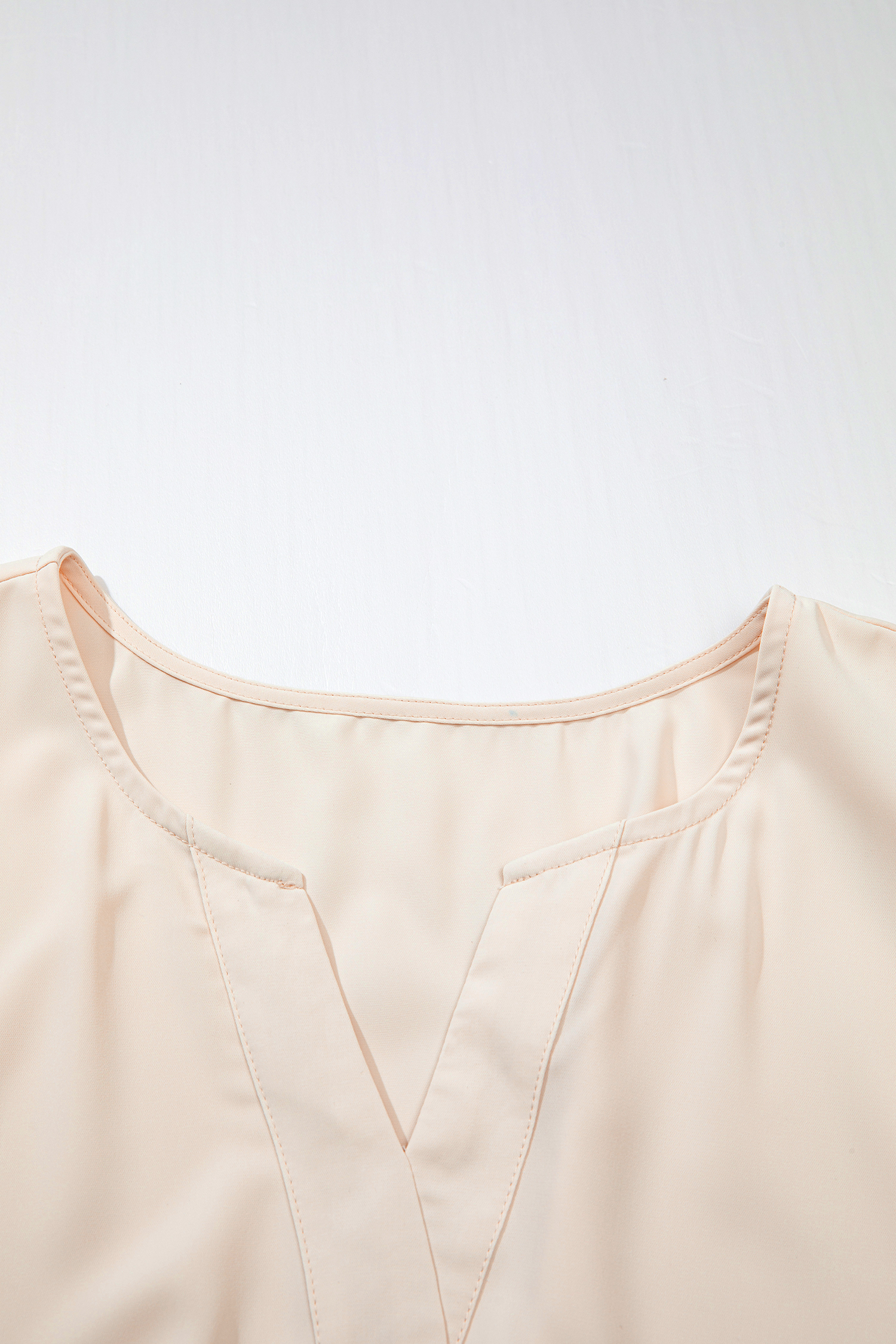 Apricot Plus Size V Neck Lacy Embroidery Patchwork Short Sleeve Maxi Dress - Image 6