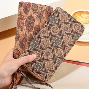 Brown Western Pattern Print Wristlet PU Leather Wallet