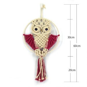 Handmade wall hanging cotton rope woven tapestry
