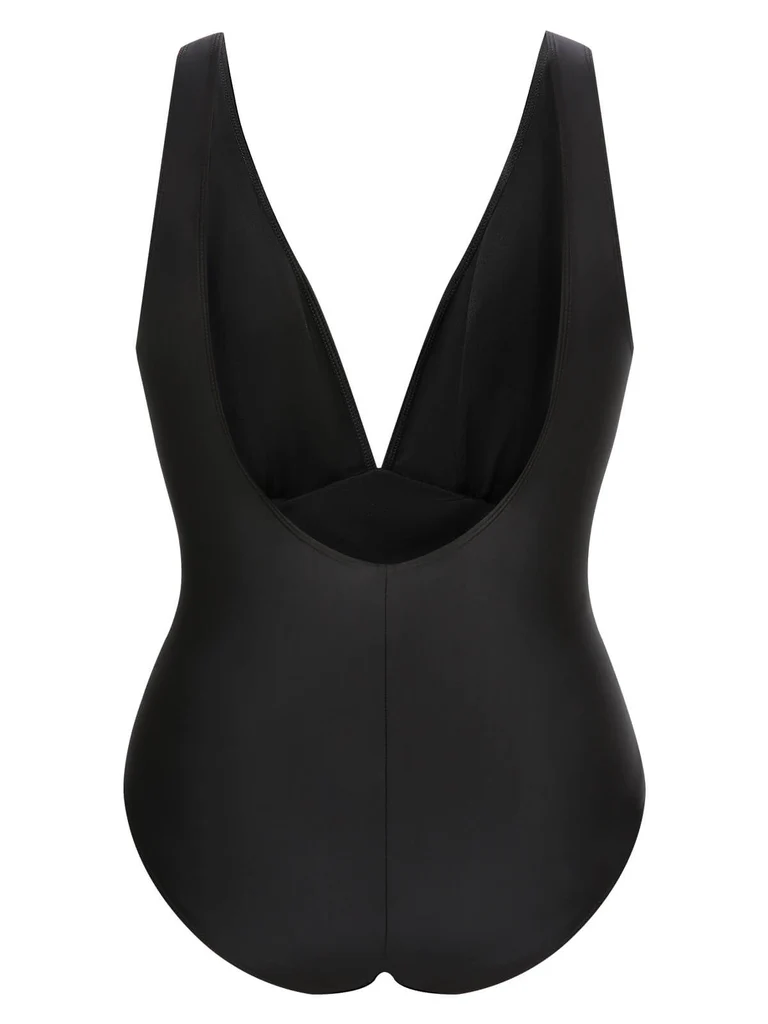 Multicolor V-Neck U-Back Swimsuit - Image 2