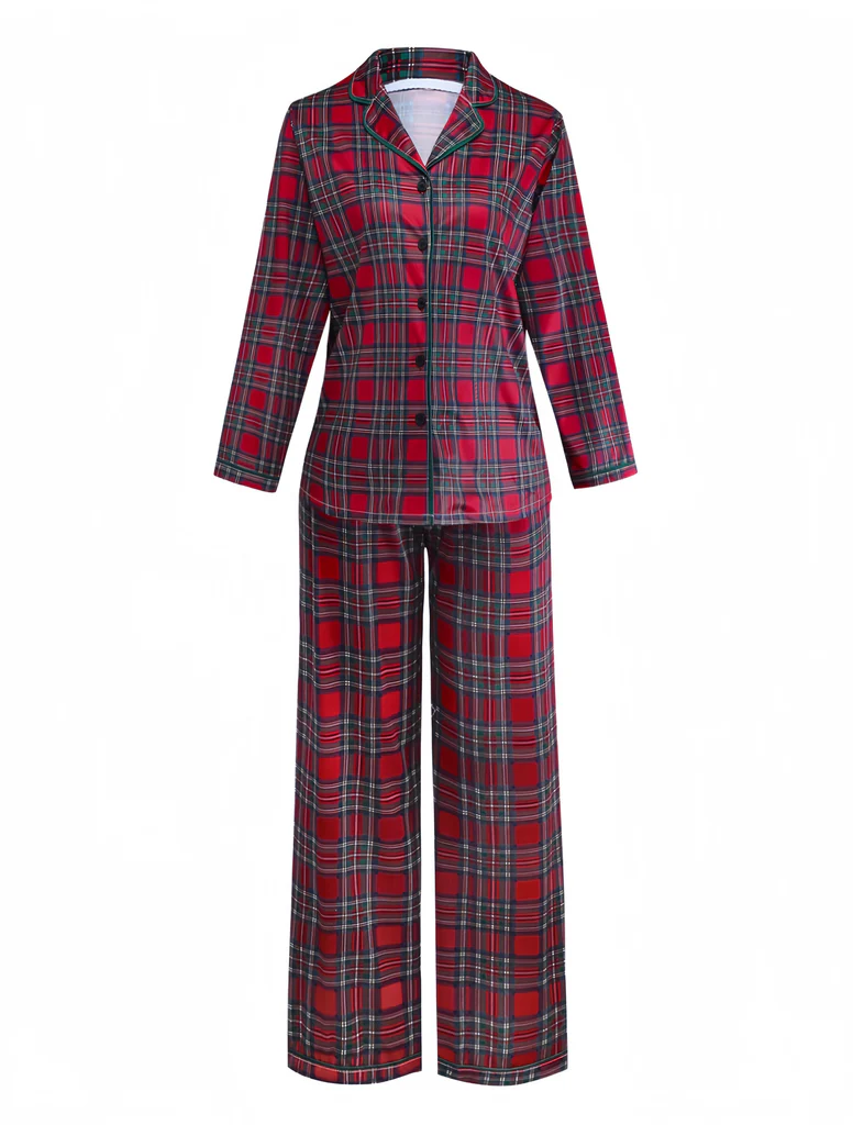 Red Plaid Pajama Set